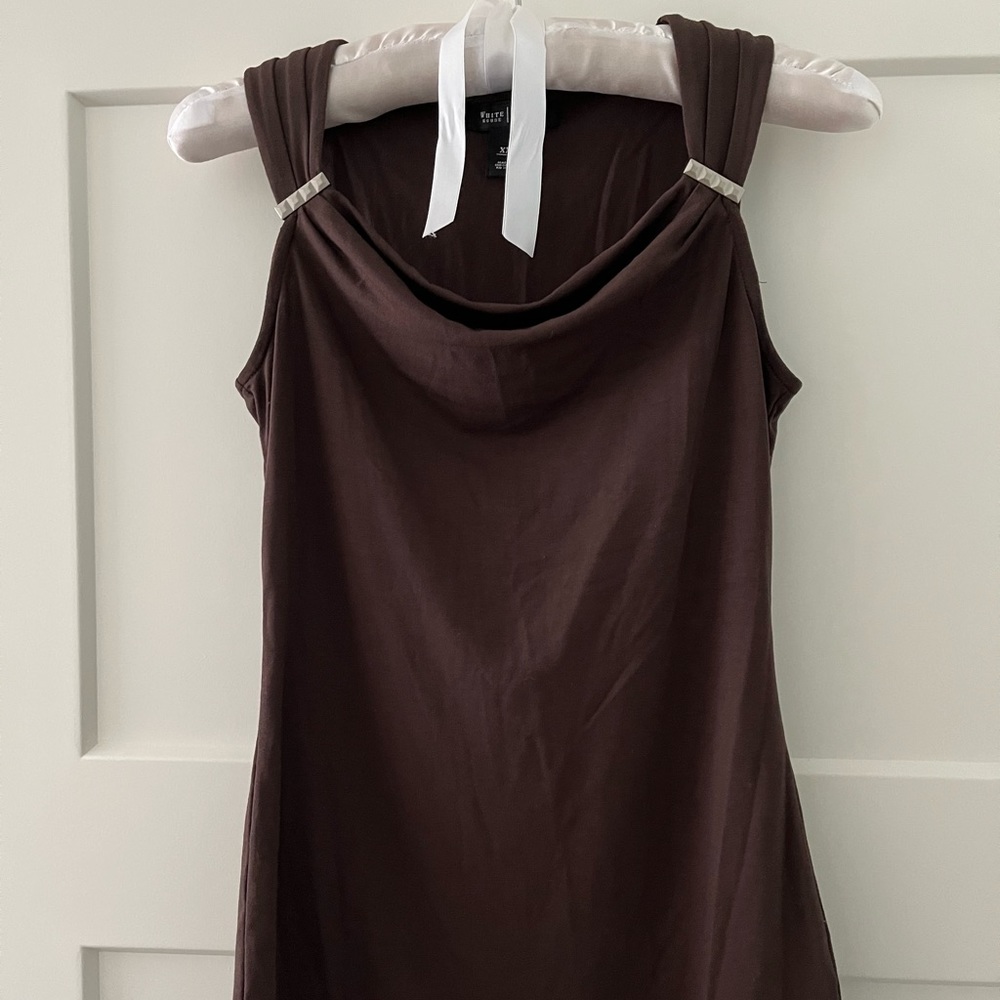 WHBM Brown Sleeveless Top
